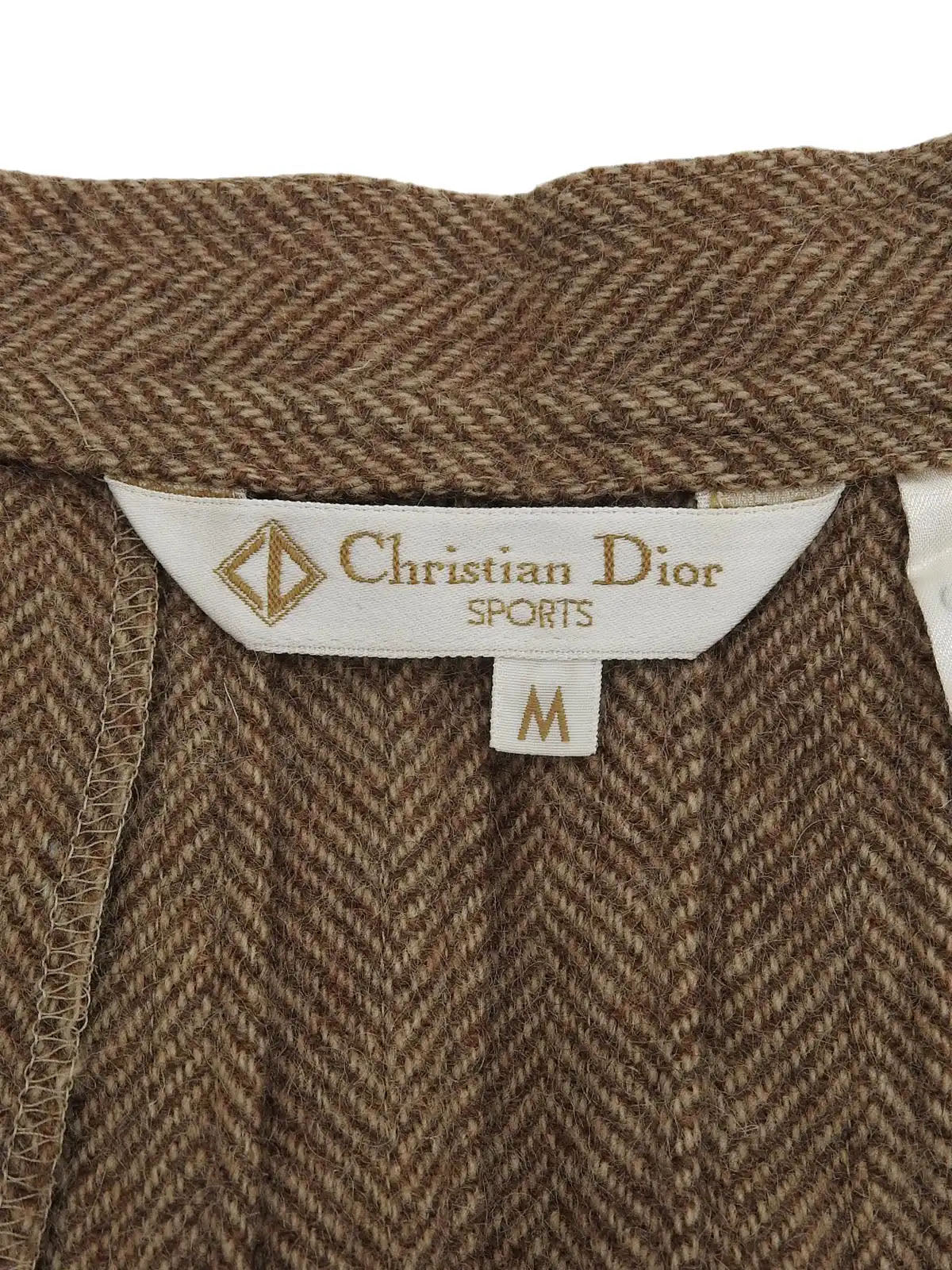 2001 Tweed CC Mark Button Jacket, Ivory/Brown