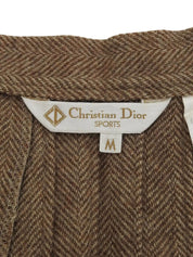 2001 Tweed CC Mark Button Jacket, Ivory/Brown