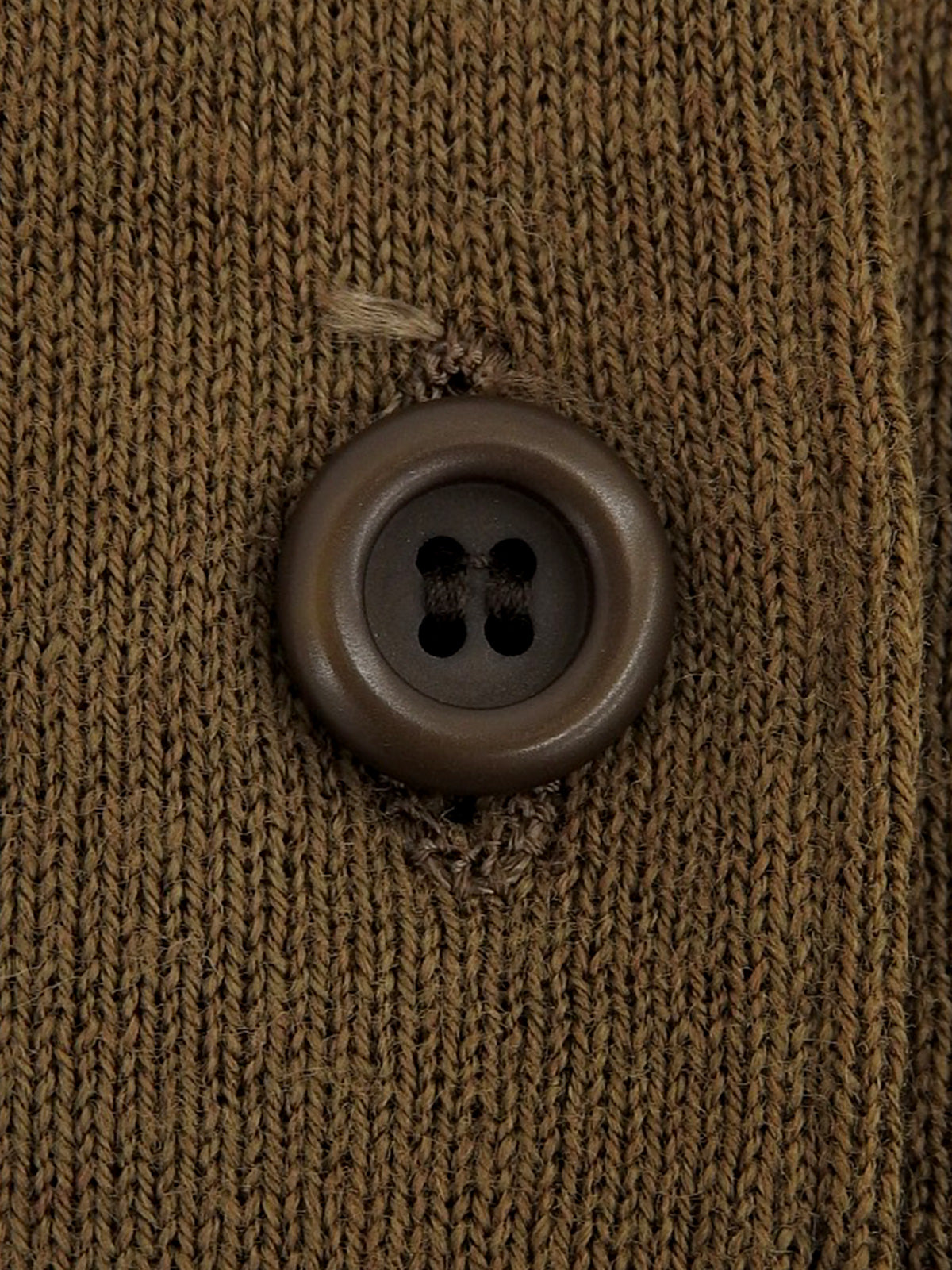 バイカラーロゴ刺繍長袖ポロシャツ ブラウン/レッド