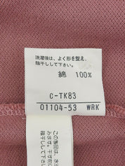 ロゴ刺繍長袖ポロシャツ ダスティピンク