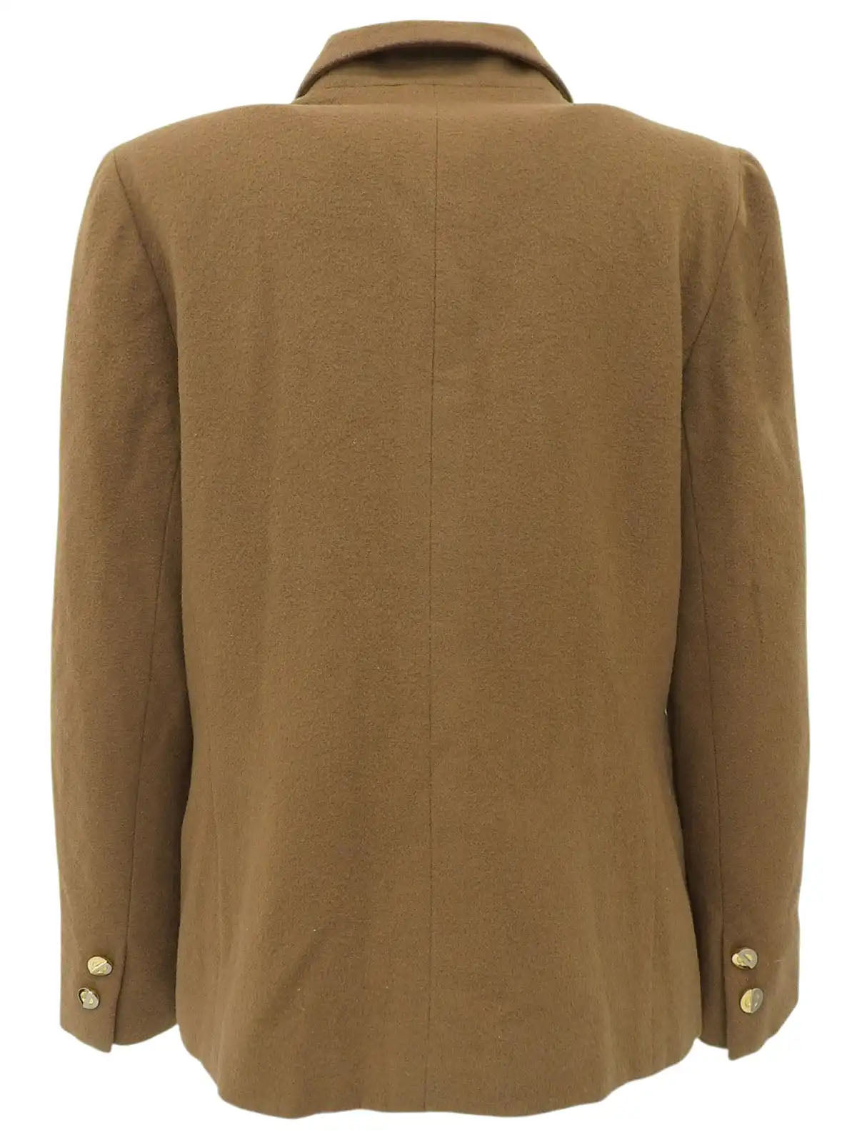 ウールロゴボタンダブルブレストジャケット キャメル