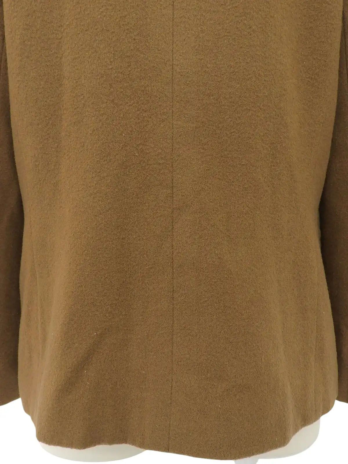 Wool logo button double-breasted jacket in camel