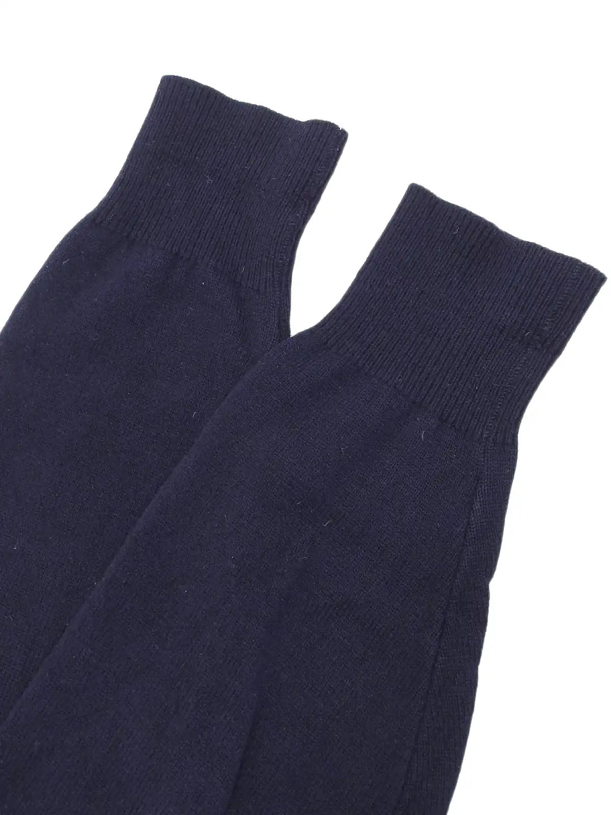 Navy wool logo button cardigan