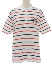 白色/海军蓝/红色边框图案刺绣logo Polo衫