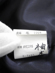 ウールロゴボタンブルゾン　ネイビー