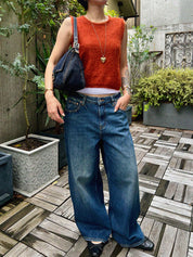 Orange Mohair Vest