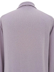 Logo Embroidered Long Sleeve Polo Shirt in Lavender