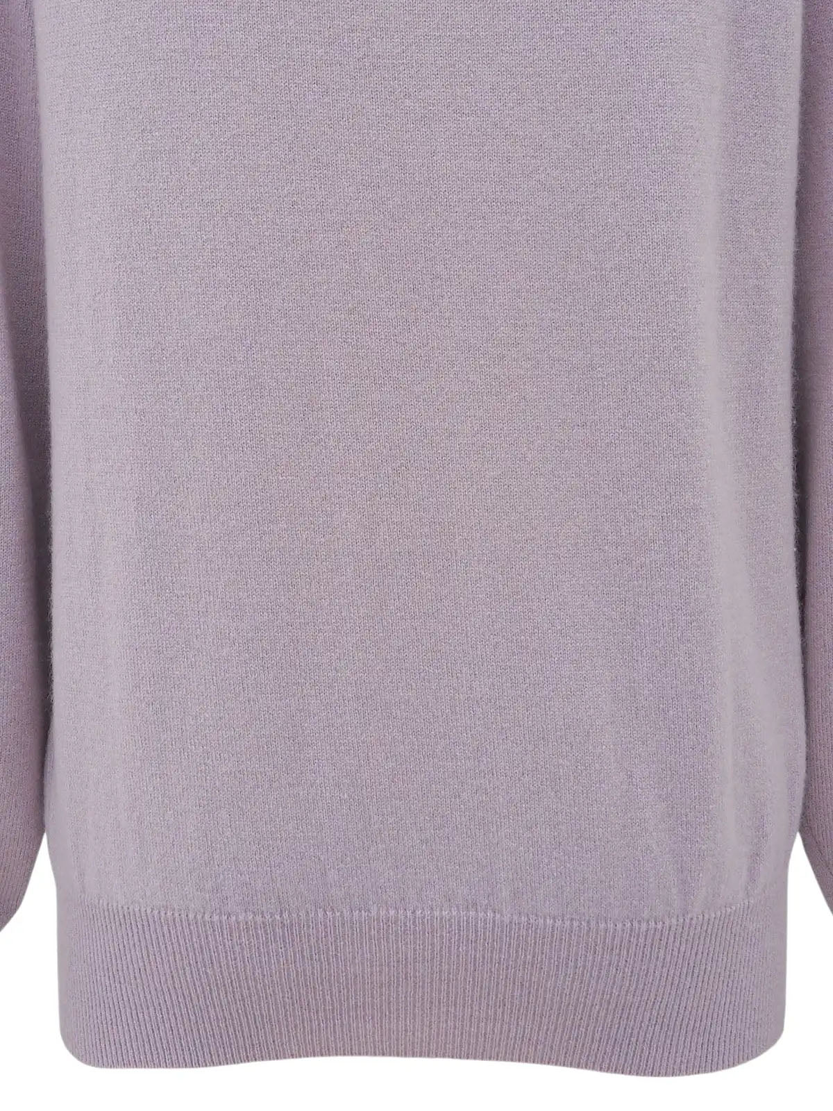 Logo Embroidered Long Sleeve Polo Shirt in Lavender