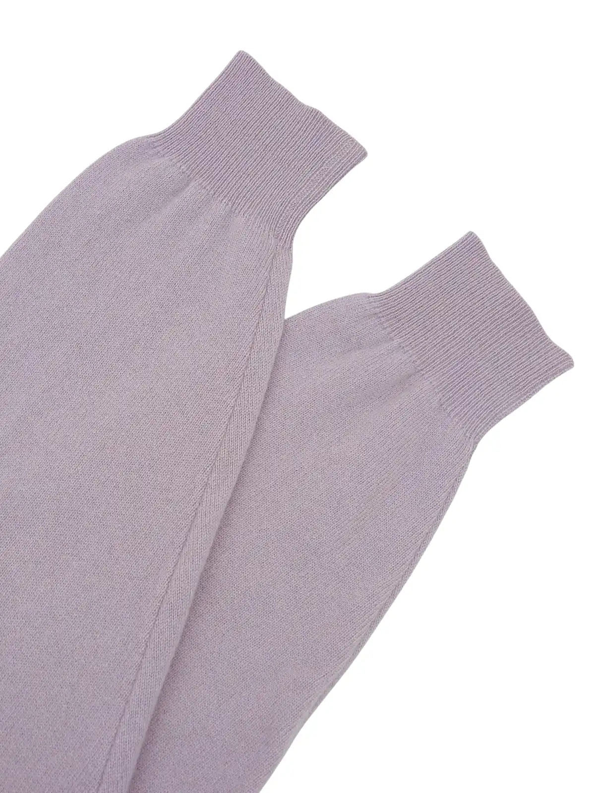 Logo Embroidered Long Sleeve Polo Shirt in Lavender