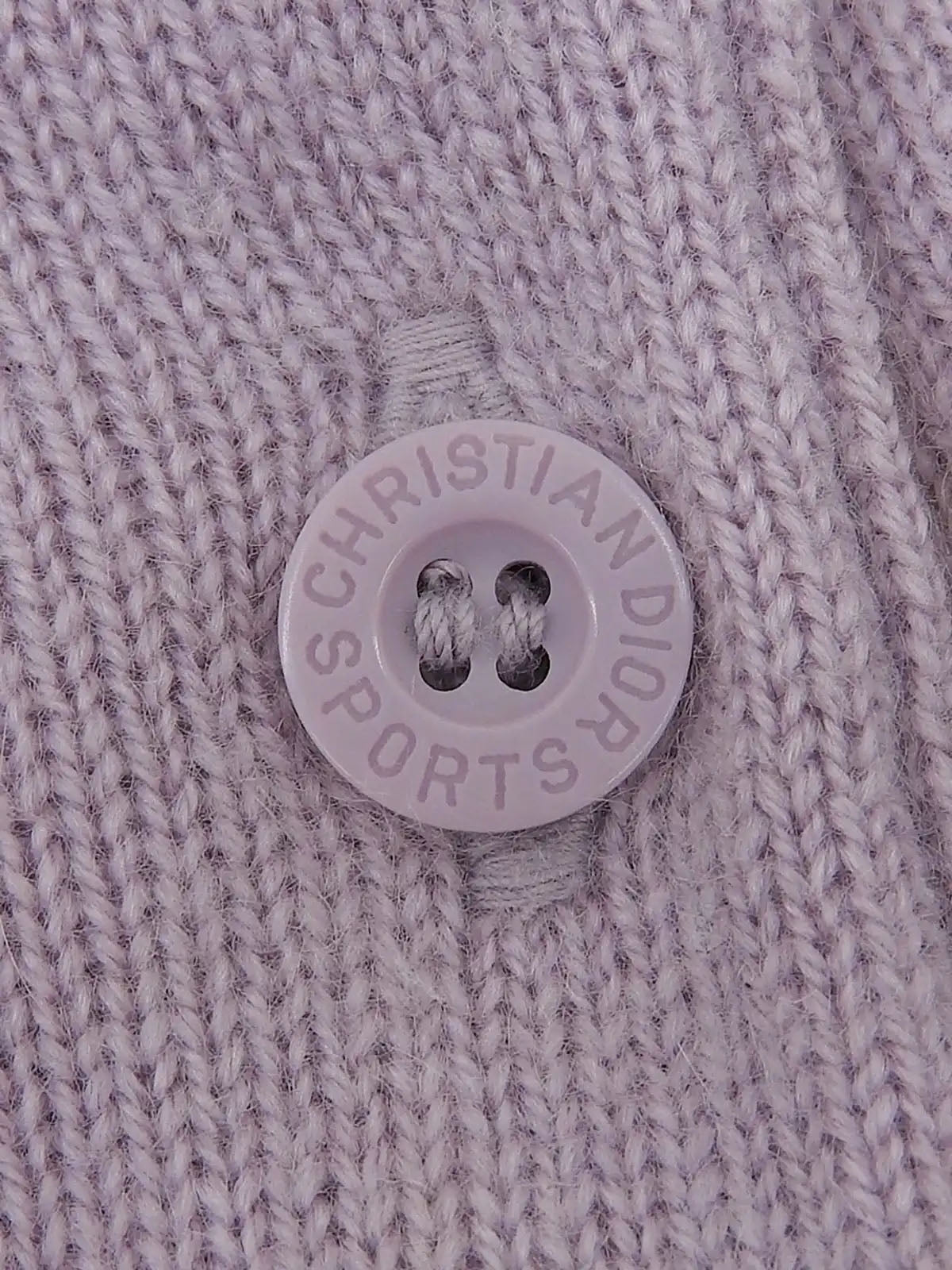 Logo Embroidered Long Sleeve Polo Shirt in Lavender