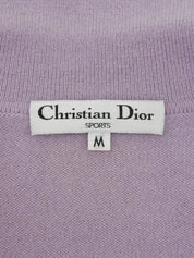 Logo Embroidered Long Sleeve Polo Shirt in Lavender