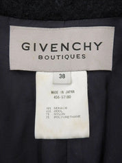 モヘアウールロングコート ブラック