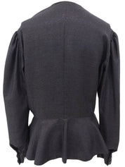 Rhinestone Button Jacket in Black