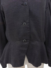 Rhinestone Button Jacket in Black