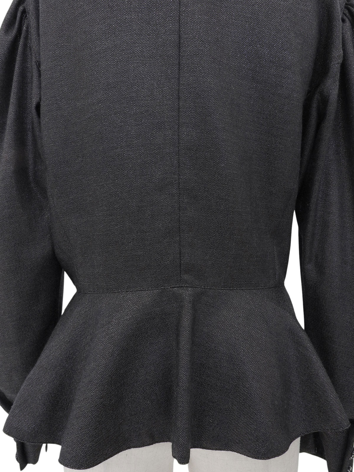 Rhinestone Button Jacket in Black