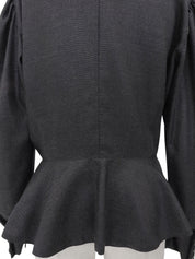 Rhinestone Button Jacket in Black