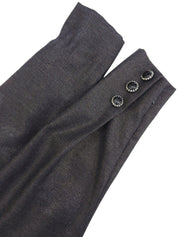 Rhinestone Button Jacket in Black