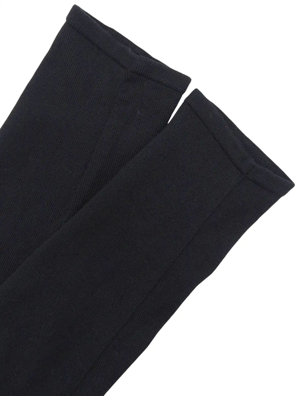 Shell Logo Button Long Sleeve Polo Shirt in Black