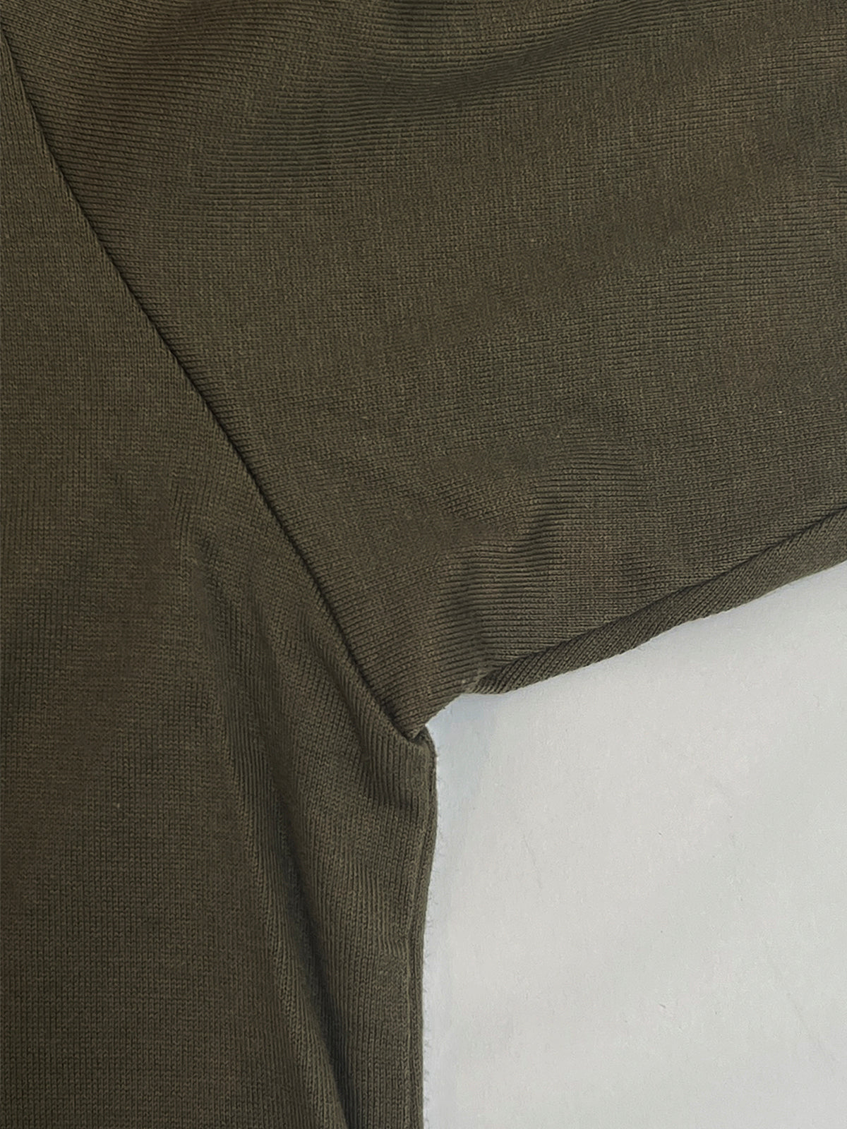 Logo Half Sleeve Top in Khaki