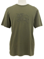Logo Half Sleeve Top in Khaki