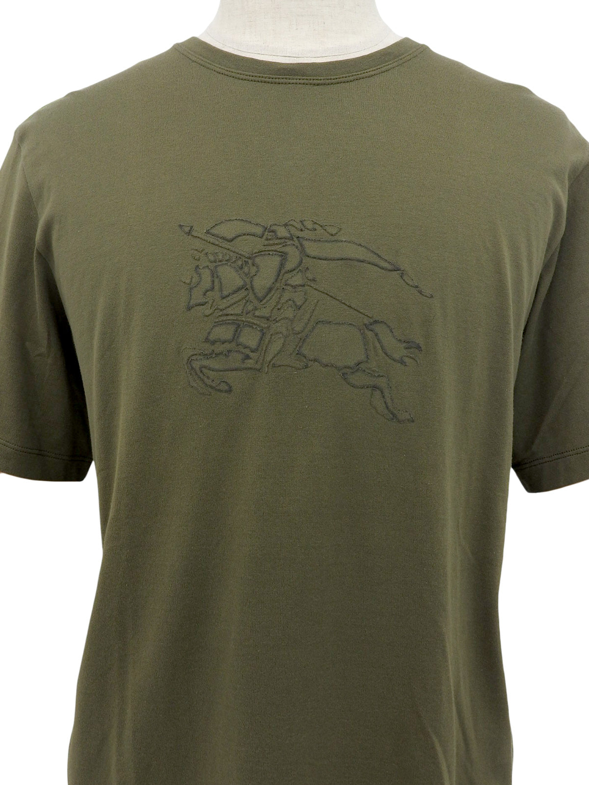 Logo Half Sleeve Top in Khaki