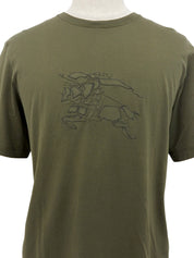 Logo Half Sleeve Top in Khaki