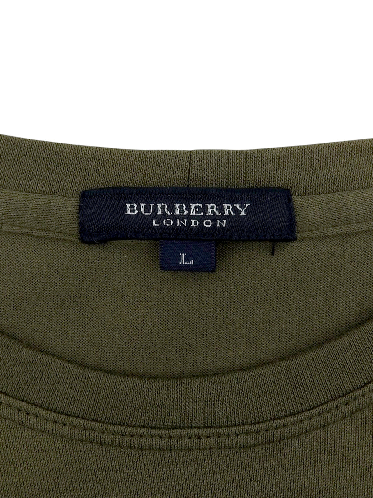 Logo Half Sleeve Top in Khaki