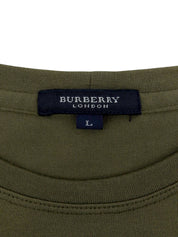Logo Half Sleeve Top in Khaki