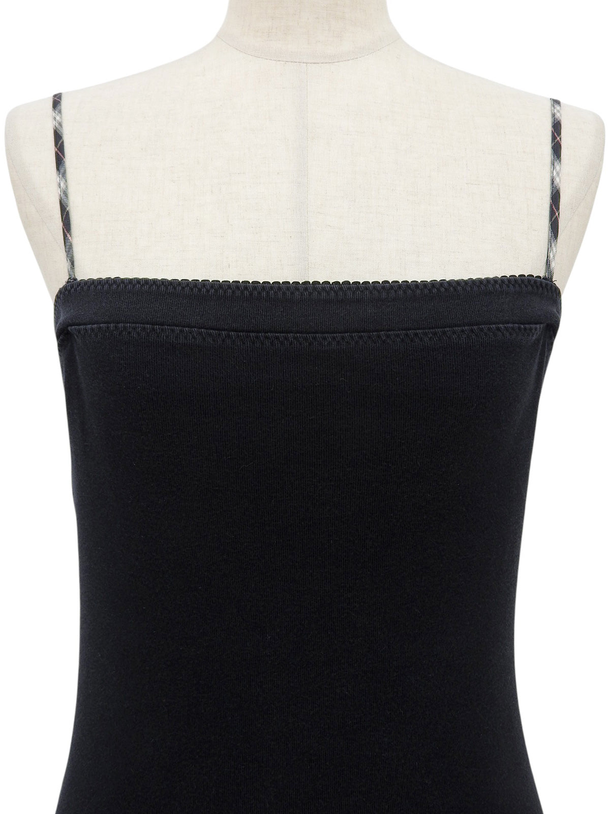 コットンロゴ刺繍キャミソール ブラック