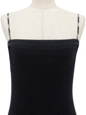 コットンロゴ刺繍キャミソール ブラック