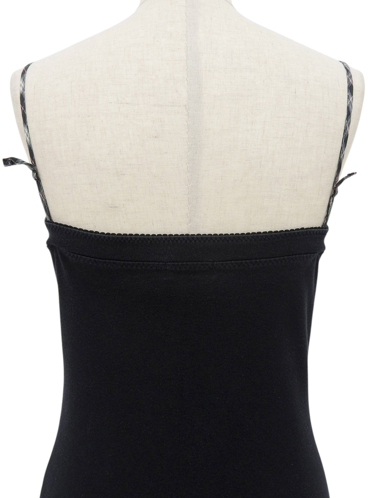 コットンロゴ刺繍キャミソール ブラック