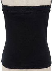 コットンロゴ刺繍キャミソール ブラック