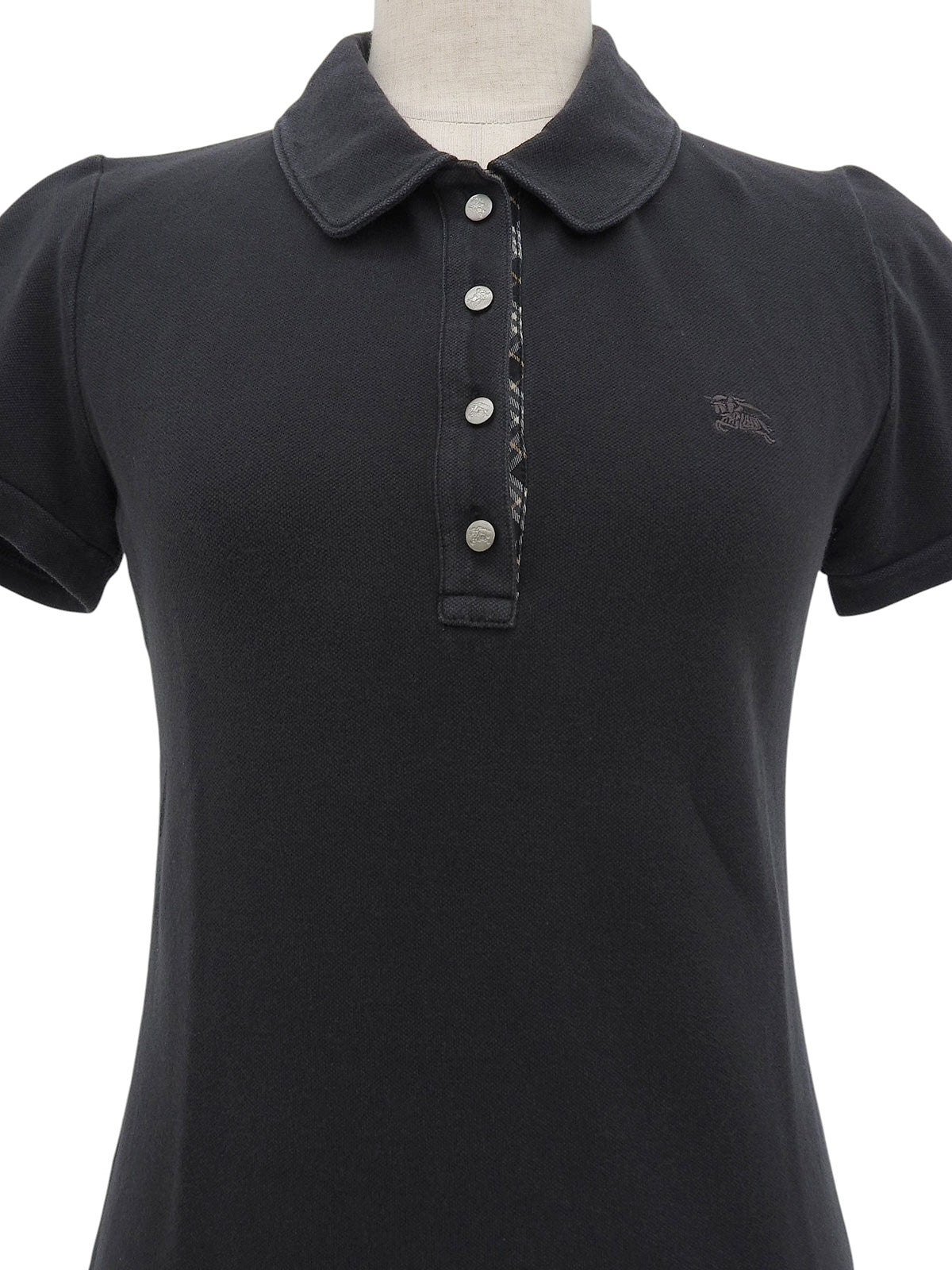 Logo Embroidered Polo Shirt in Black