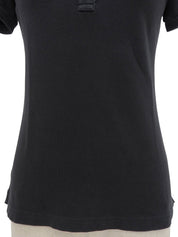 Logo Embroidered Polo Shirt in Black