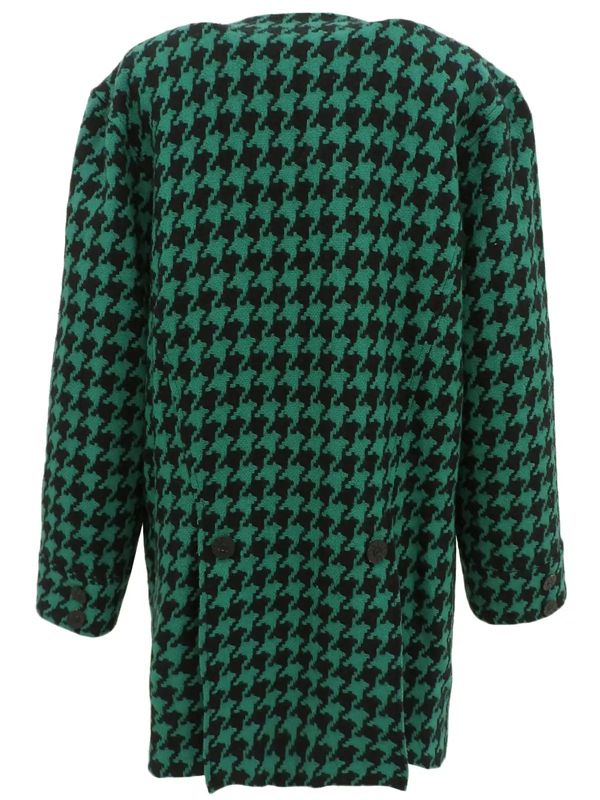 ハウンドトゥースパターンジャケット グリーン/ブラック