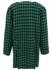 ハウンドトゥースパターンジャケット グリーン/ブラック