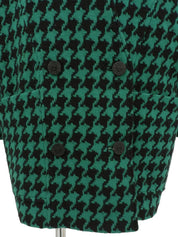ハウンドトゥースパターンジャケット グリーン/ブラック