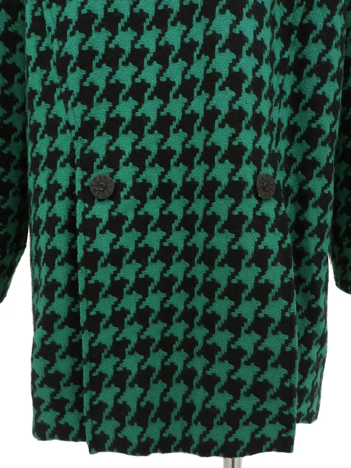 ハウンドトゥースパターンジャケット グリーン/ブラック