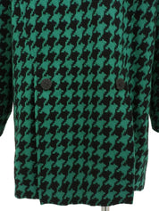 ハウンドトゥースパターンジャケット グリーン/ブラック