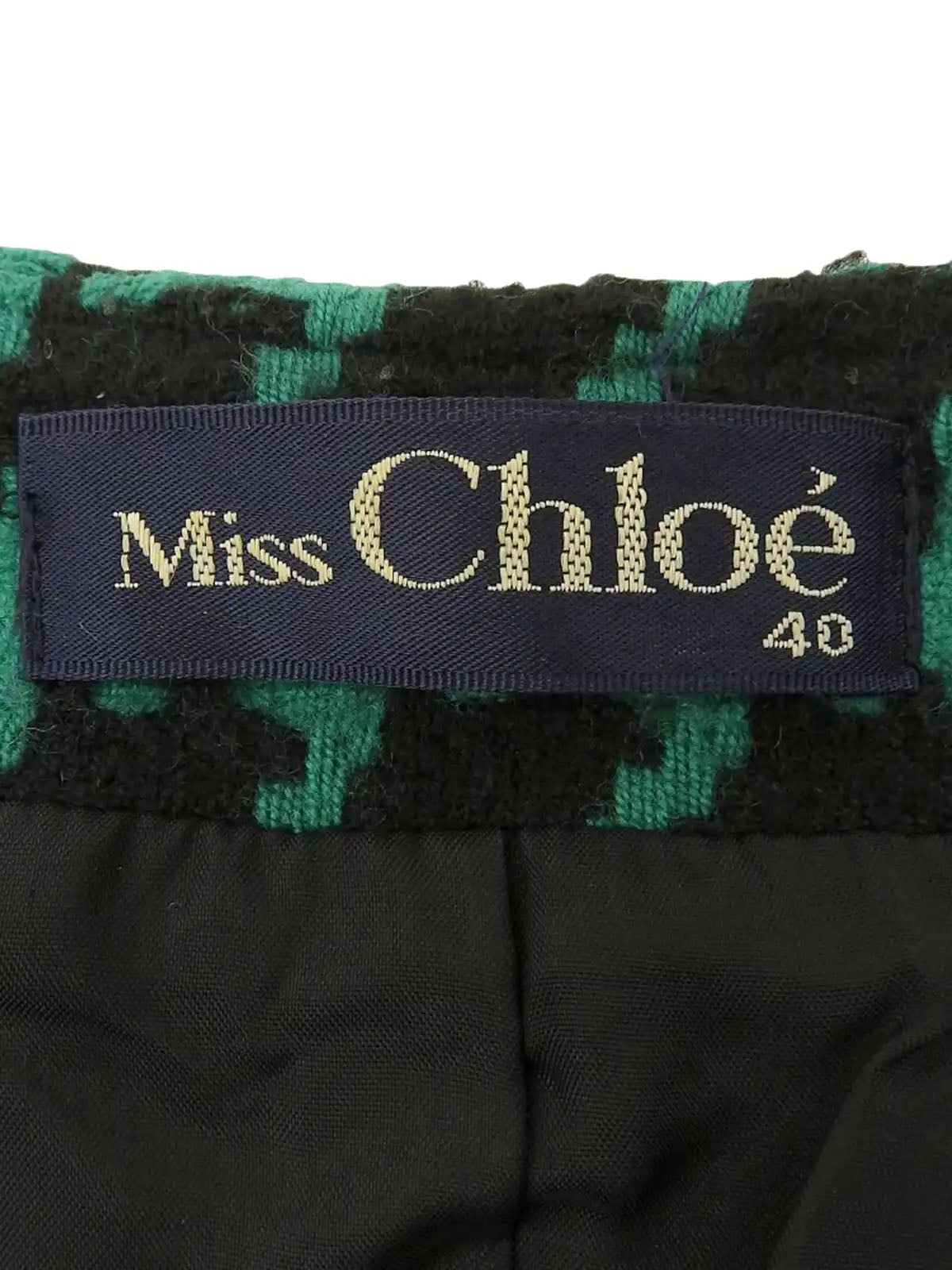 ハウンドトゥースパターンジャケット グリーン/ブラック