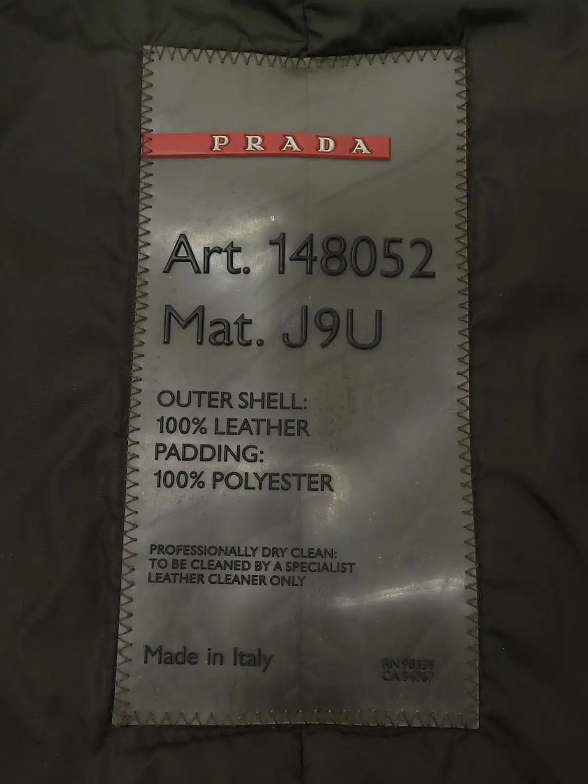 レザーロゴジップアップジャケット　ブラウン