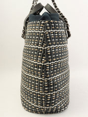 2014年頃 ラフィアCCマークプレート2wayバッグ ブラック/マルチ
