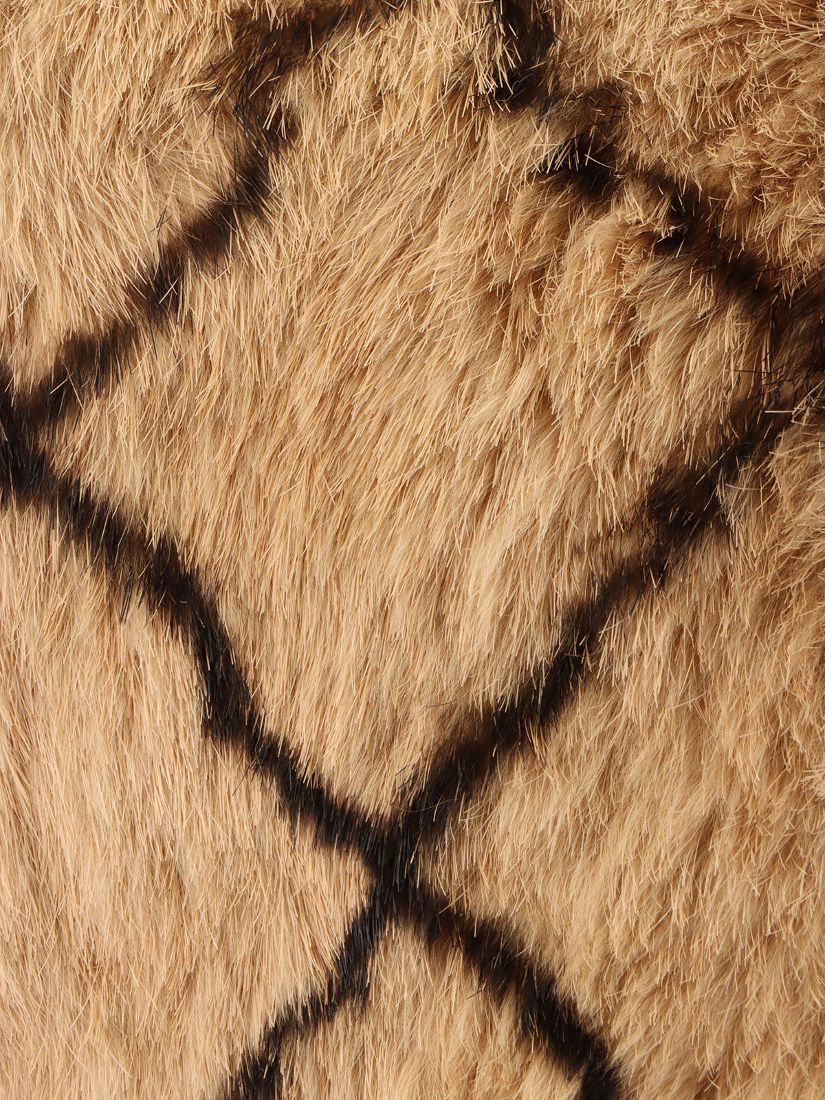 Circa 2000 Lapin Fur CC Turnlock Chain Shoulder Bag in Beige/Black