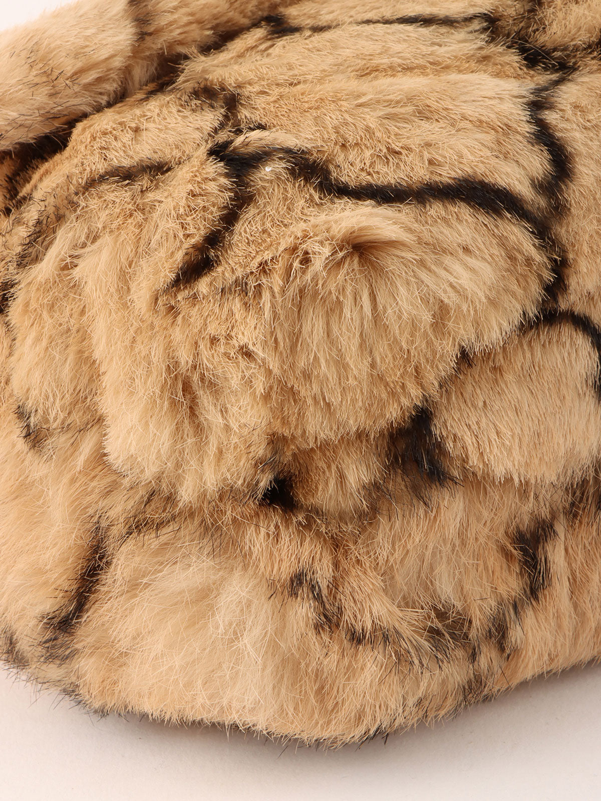 Circa 2000 Lapin Fur CC Turnlock Chain Shoulder Bag in Beige/Black