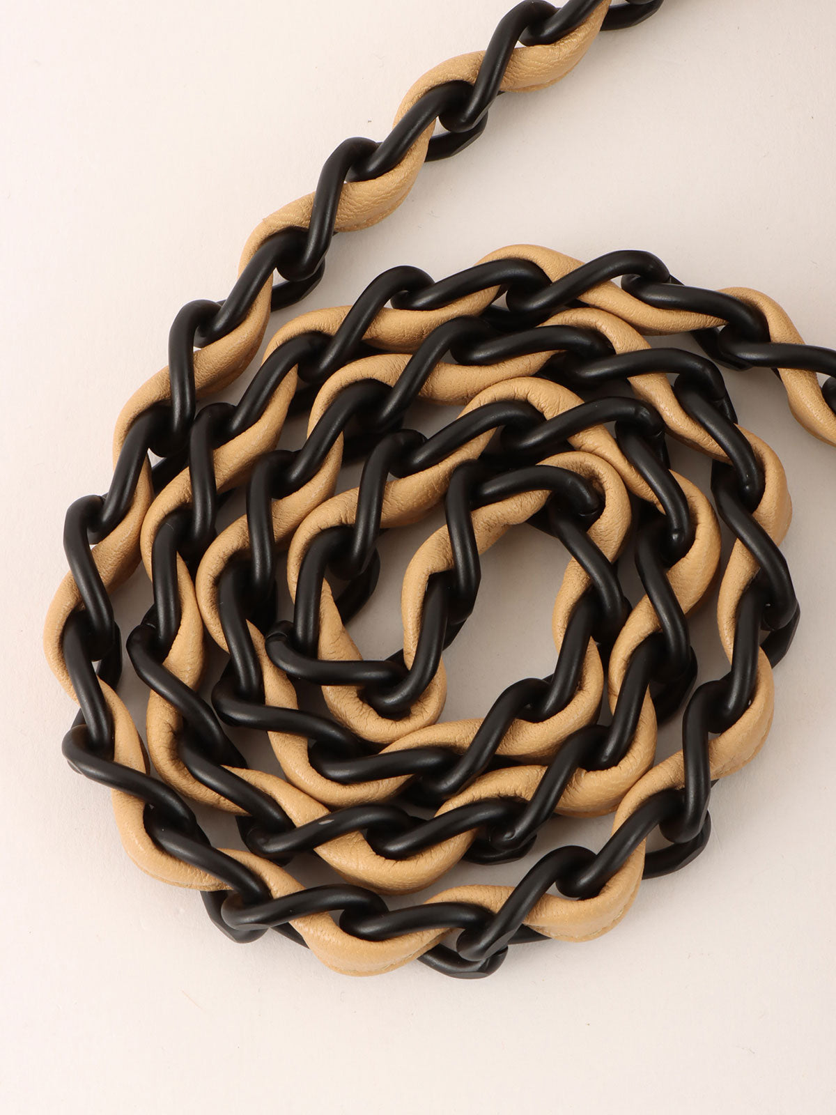 2000年頃製 ラパンファーCCターンロックチェーンショルダーバッグ ベージュ/ブラック