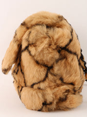 Circa 2000 Lapin Fur CC Turnlock Chain Shoulder Bag in Beige/Black