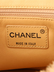 Circa 2000 Lapin Fur CC Turnlock Chain Shoulder Bag in Beige/Black