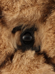 Circa 2000 Lapin Fur CC Turnlock Chain Shoulder Bag in Beige/Black