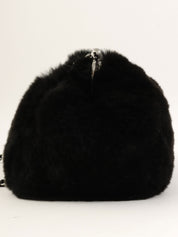 2004 Fur Clasp Chain Shoulder Bag Black