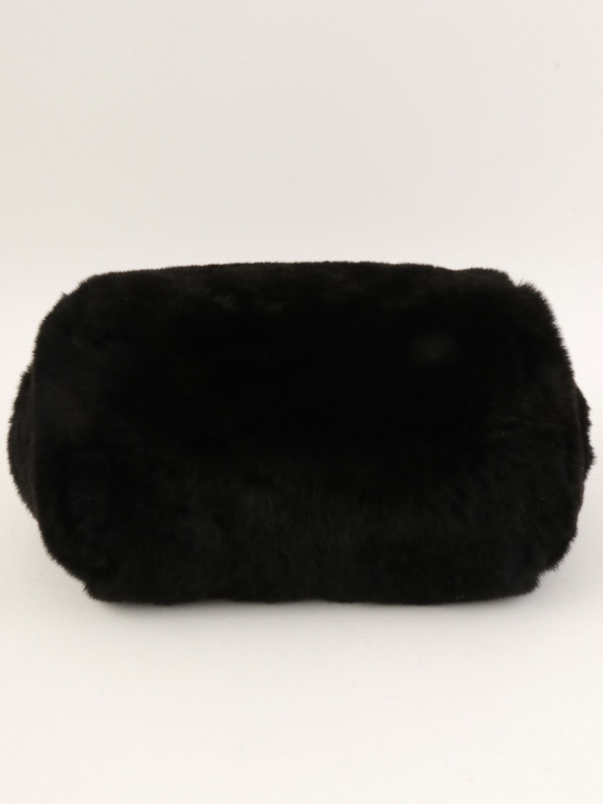 2004 Fur Clasp Chain Shoulder Bag Black